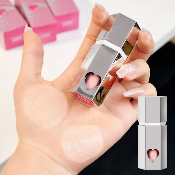 HYLLai 3-in-1 Liquid Blush & Highlighter, Matte Cream-to-Powder Finish, Buildable Color with Sponge Applicator (V01)