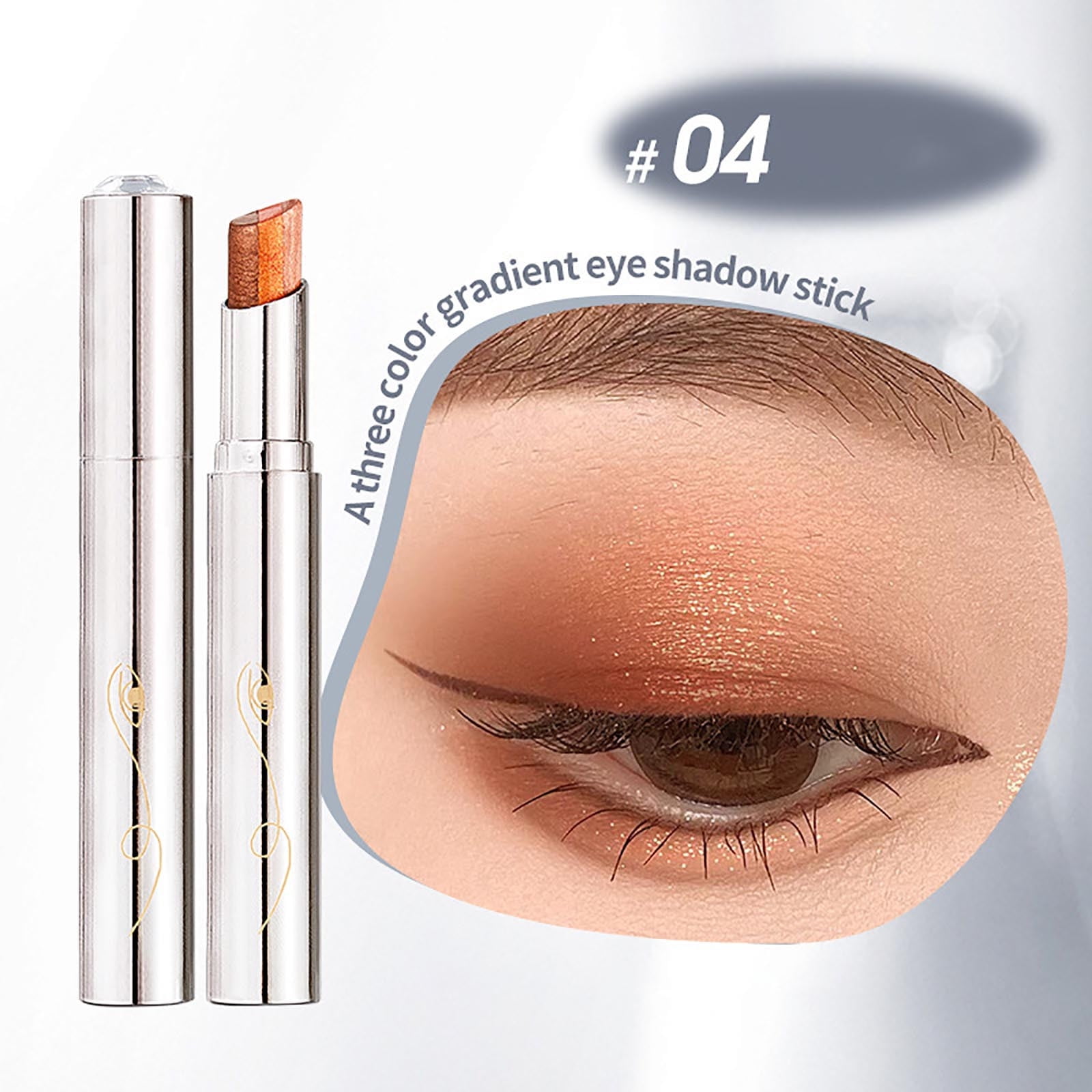 HYLLai 3-in-1 Waterproof Eyeshadow Stick, Easy Blendable Gradient ...