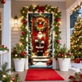 thumbnail image 1 of HYLLai 35 x 71 Inch Christmas Door Cover with Santa Claus Design, Festive Holiday Door Decoration for Indoor Outdoor Party Decor (AA), 1 of 6