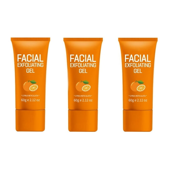 HYLLai 3PCS Gentle Vitamin C Exfoliator – Brightening Face & Body Scrub, Hydrating Peel for Dull Skin, 60g Sensitive Skin Safe