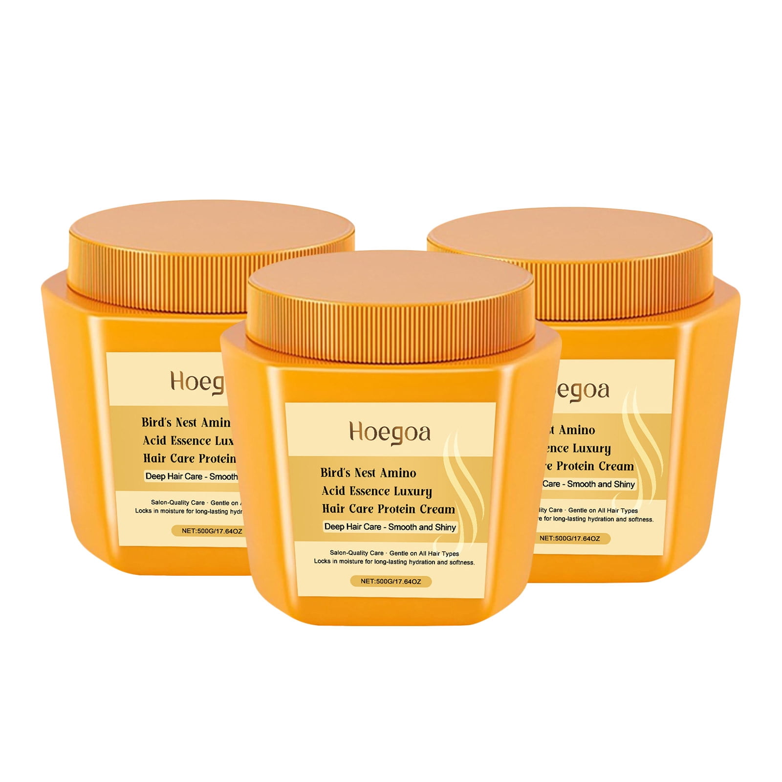 HYLLai 3PCS Hair Protein Treatment Cream, Moisturizing & Repairing for Strong, Silky Hair, Long-Lasting Hydration, 500ml