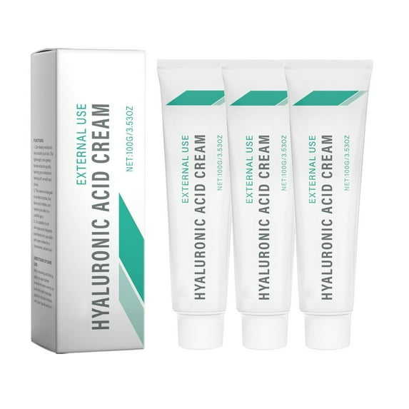 HYLLai 3PCS Hyaluronic Acid Moisturizing Cream - 100g Deep Hydration Facial Treatment for Dry Skin
