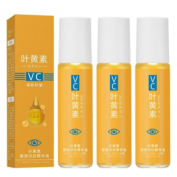 HYLLai 3PCS Lutein Eye Brightening Oil - Reduce Dark Circles & Fine Lines, 360掳 Massage Head for Fast Absorption, Morning/Night Use, 8ml