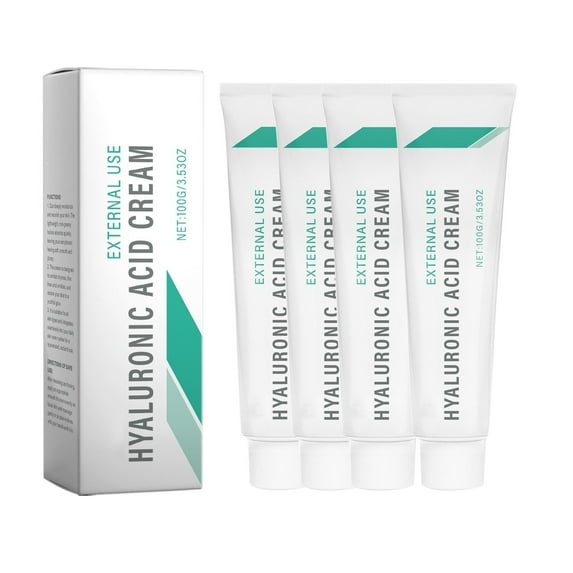 HYLLai 4PCS Hyaluronic Acid Moisturizing Cream - 100g Deep Hydration Facial Treatment for Dry Skin