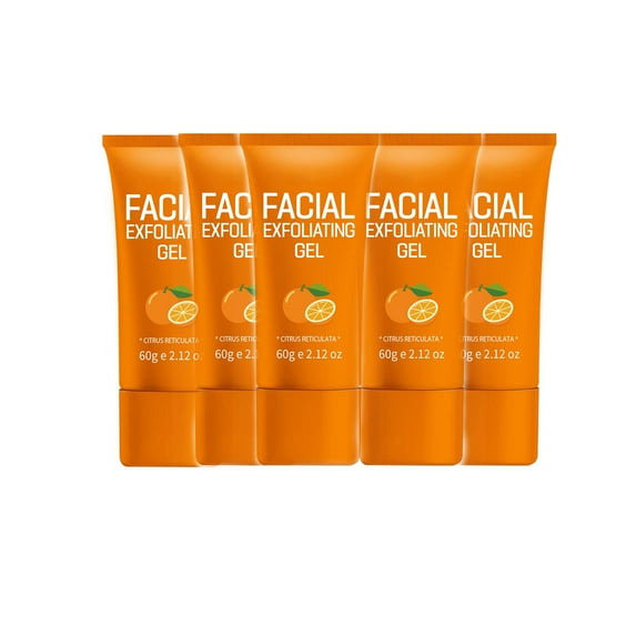 HYLLai 5PCS Gentle Vitamin C Exfoliator – Brightening Face & Body Scrub, Hydrating Peel for Dull Skin, 60g Sensitive Skin Safe