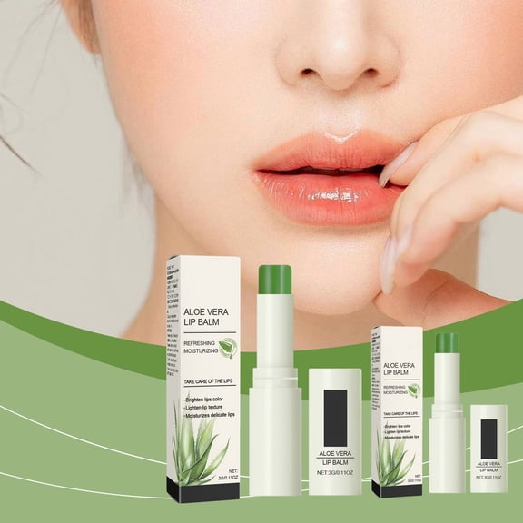 HYLLai Aloe Lip Balm Deeping Moisturizing Repair Dry Rupture Long-term Moisturizing Moistures To Restores Tenderness, Natural Lip Care Hydrating Lip Treatment