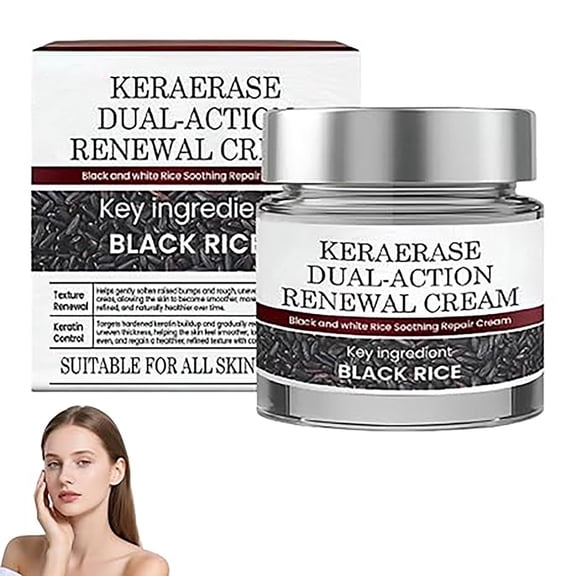 HYLLai Black Rice Daily Moisturizing Cream, Hydrates, Gently Cleanses & Smoothes Skin, 50g Jar for Soft & Supple Complexion