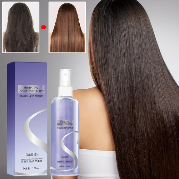 HYLLai Blue wind chime Frizz-Control Hair Oil Mist, Long-Lasting Shine & Hydration Hair Oil Spray, Leave-In Conditioning Spray, 100ml