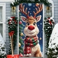 thumbnail image 1 of HYLLai Christmas Door Cover with Santa Claus Scene, Reusable Hanging Cloth for Holiday Home Decor, 35.4x78.7 Inch Polyester Banner (I, 1 of 6