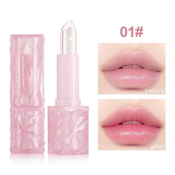 HYLLai Clear Crystal Color Changing PH Lipstick, All-Day Moisture, Long Lasting Moisturizer Waterproof Discoloration (Blue)