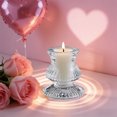 thumbnail image 1 of HYLLai Clear Glass Candlestick, Crystal Candle Holder for Wedding, Dinner Party, or Home Centerpiece, Modern Holiday Table Decor (A), 1 of 6