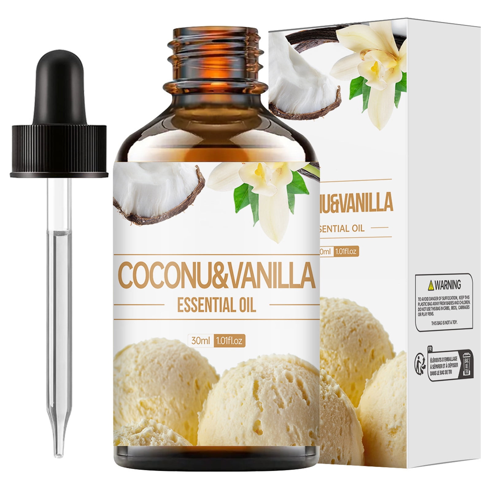 HYLLai Coconut Vanilla Rejuvenating Oil Reduces Wrinkles & Nourishes Skin/Hair, Cold-Pressed, Multipurpose, 30ml