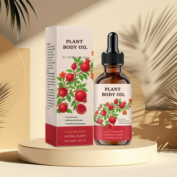 HYLLai Cold-Pressed Pomegranate Oil, Nourishing Elixir for Skin & Hair, Improves Elasticity & Radiance, 60ml