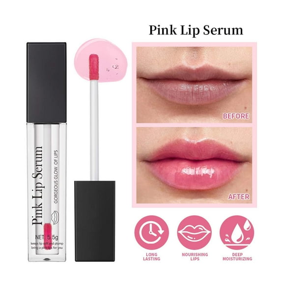 HYLLai Color Changing Lip Gloss, Pink Magic Mood Lipstick Hydrating Lip Glow Oil Lip Tint Lip Inks Stain Lip Balm Not Greasy Transparent Plumping Lip Serum for Women Girls Lip Care