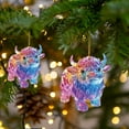 thumbnail image 1 of HYLLai Colorful Animal Series Acrylic Hanging Ornament, Christmas Car or Home Decor, Festive Gift for Pet Lovers and Holiday Enthusiasts (C), 1 of 6