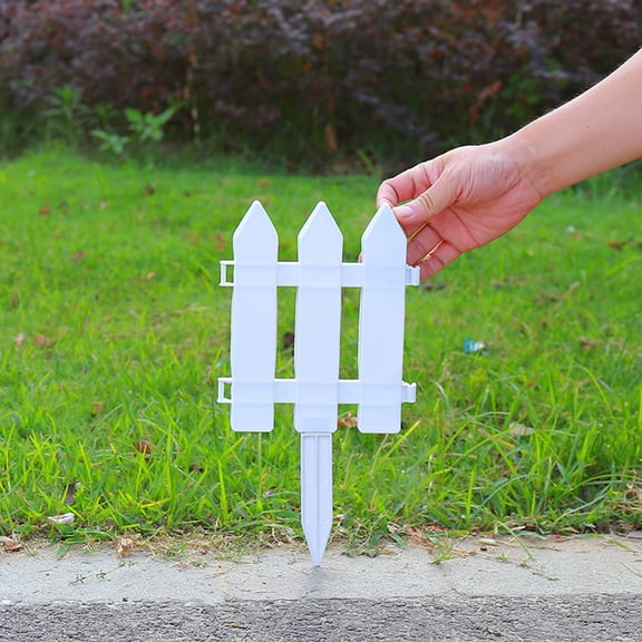 HYLLai Decorative Plastic Garden Fence Panels – Rustic Style Border for Vegetable Beds, Lawns, and Courtyard Edging ()