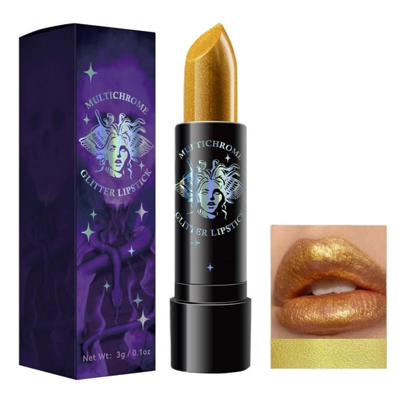 HYLLai Diamond Lipstick Christmas Holiday Lipstick Gold Lipstick
