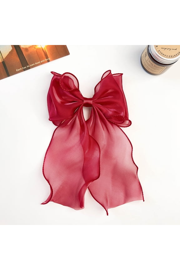 Elegant Double-Layer Bow Hair Clip – Satin Mesh Design for Everyday Wear Special Occasions (H)