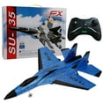 thumbnail image 1 of HYLLai Flying Bear SU-35 Remote Control Airplane - Foam Fixed-Wing RC Glider Fighter Jet Model with LED Lights, Ready-to-Fly for Beginners and Hobbyists, Includes Remote, Blue, 1 of 5