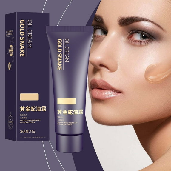 HYLLai Golden Snake Anti-Aging Serum – 75g Firming Cream for Face & Neck, Hydrating & Lifting with Peptides