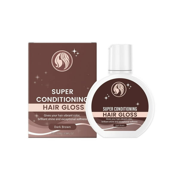 HYLLai Hair Care Lotion Keratin Color Protection Milk - Extends Dyed Hair Vibrancy, Repairs Damage & Shields from UV/Sulfates, 100g (Dark Brown)