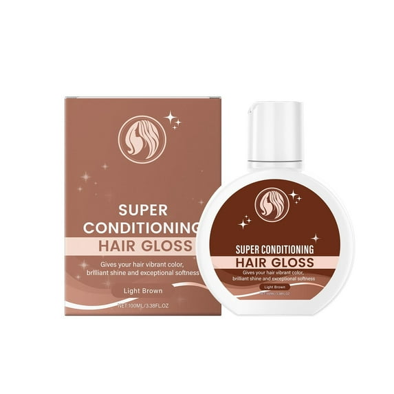 HYLLai Hair Care Lotion Keratin Color Protection Milk - Extends Dyed Hair Vibrancy, Repairs Damage & Shields from UV/Sulfates, 100g (Light Brown)