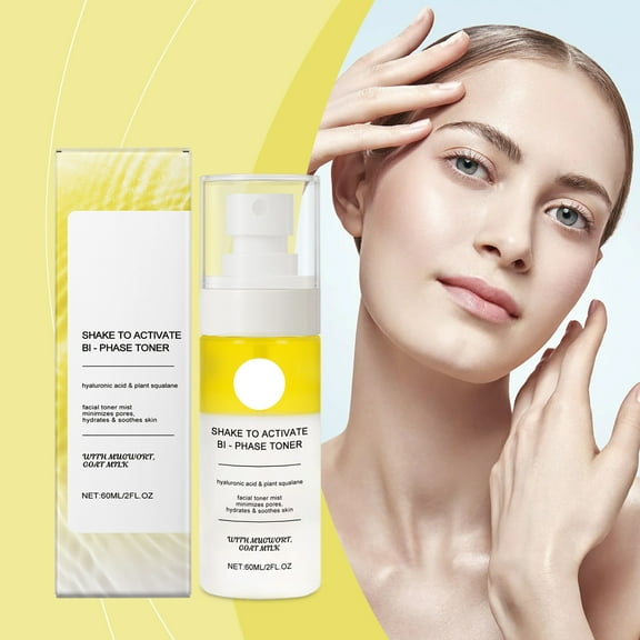 HYLLai Hyaluronic Acid Milk Toner Mist, Hydrating Face Spray with Squalane, Minimizes Pores, Soothes Redness, Oil-Free & Non-Comedogenic, 60ml