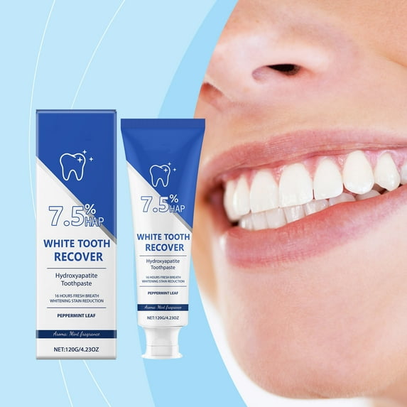 HYLLai Hydroxyapatite Toothpaste for Enamel Repair & Sensitivity Relief, Fluoride-Free, brightening, 120g, Safe for Sensitive Teeth