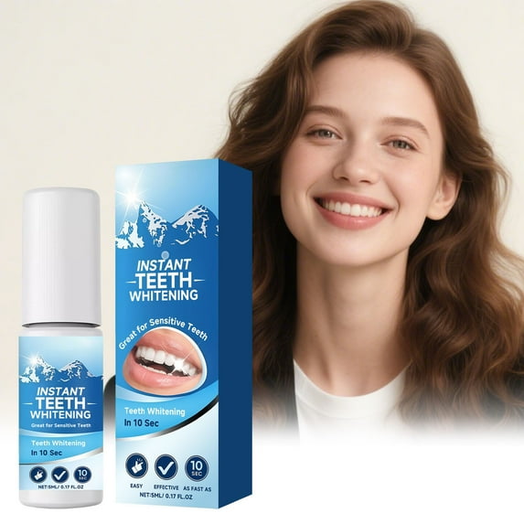 HYLLai Instant Teeth Whitening Paint, Safe Home Use for a Brighter Smile, Gentle on Enamel, Bottle for Daily Dental Care