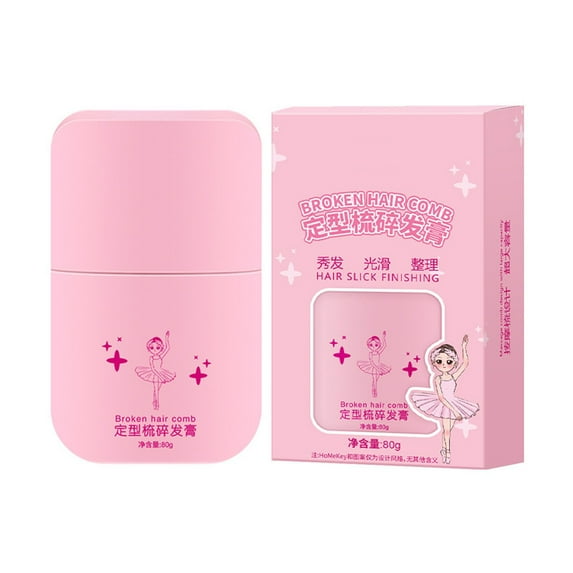 HYLLai Kids Hair Styling Cream - Anti-Frizz & Shaping Balm for Bangs & Broken Hair, Nourishing Glossy Finish, 80g