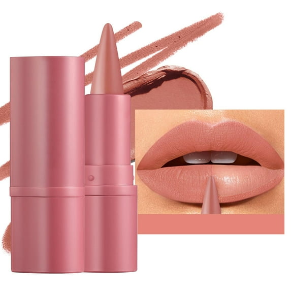HYLLai Lipstick Lip Line 2-in-1 8-Color Waterproof Matte Lip Line Lipstick 3.5g