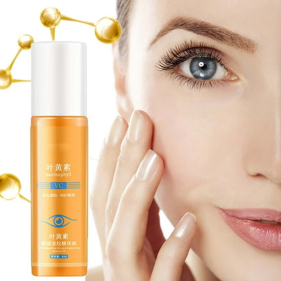 HYLLai Lutein Eye Brightening Oil, Dark Circle Reducer with 360° Massage Roller, Vegan & Non-Greasy for Puffiness & Fine Lines