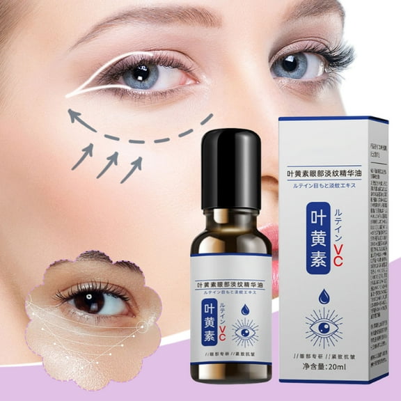 HYLLai Lutein Eye Brightening Oil, Reduces Dark Circles, Firms Skin, 360° Cooling Massage Head, 20ml