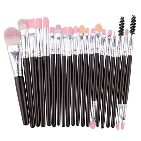 HYLLai Makeup Brush Set 20 Pcs Makeup Tool Set Synthetic Foundation Powder Concealers Eye shadows Blush Makeup Brushes Contour Eye blending Brushes(A