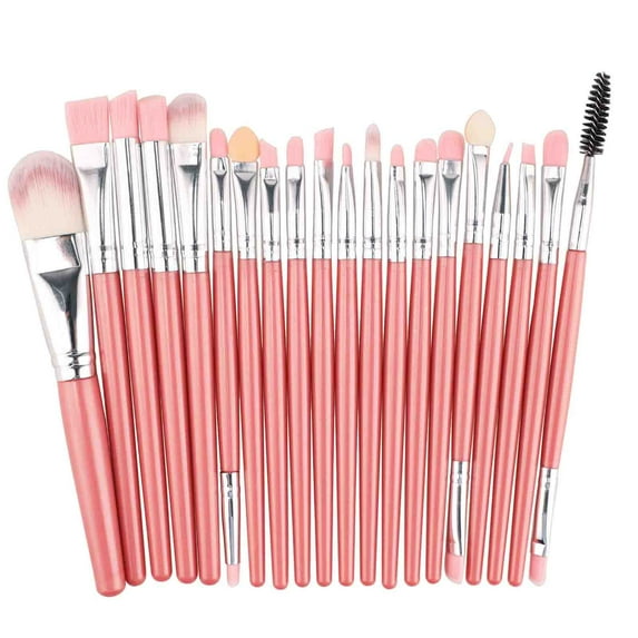 HYLLai Makeup Brush Set 20 Pcs Makeup Tool Set Synthetic Foundation Powder Concealers Eye shadows Blush Makeup Brushes Contour Eye blending Brushes(A