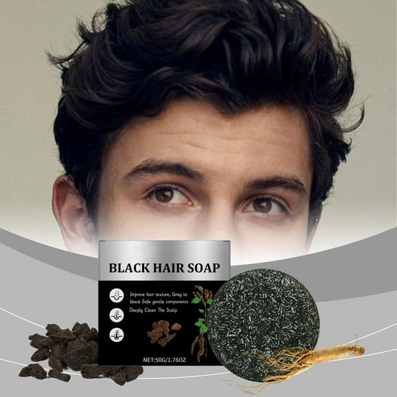 HYLLai Men's Lemon Shampoo Bar - Deep Cleansing & Scalp Nourishment - Natural Lemon Oil for Freshness & Shine - 50g - Reduces Dandruff & Static - Travel-Friendly Soap