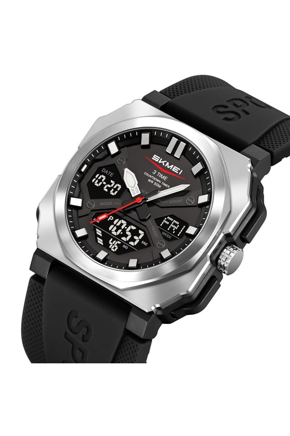 Mens Watches Mens Date Stainless Steel Military Sports Analog Quartz Army Wrist Watch – Waterproof Outdoor Watch for Hiking, Running, and Swimming (D)