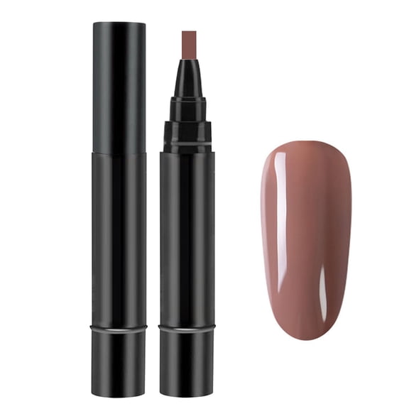 HYLLai Nail Gel Pen, 3-in-1 Nail Polish Pen, Quick Dry, Portable Nail Art Kit for DIY Manicure (CC)