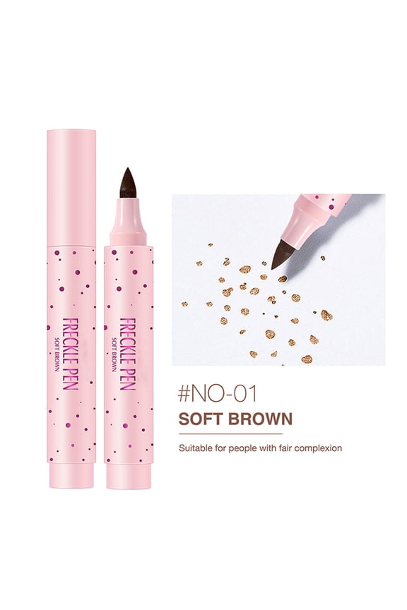 Natural Freckle Maker Pen - Waterproof Micro Tip, 6 Adjustable Shades for Sun-Kissed Look (A)