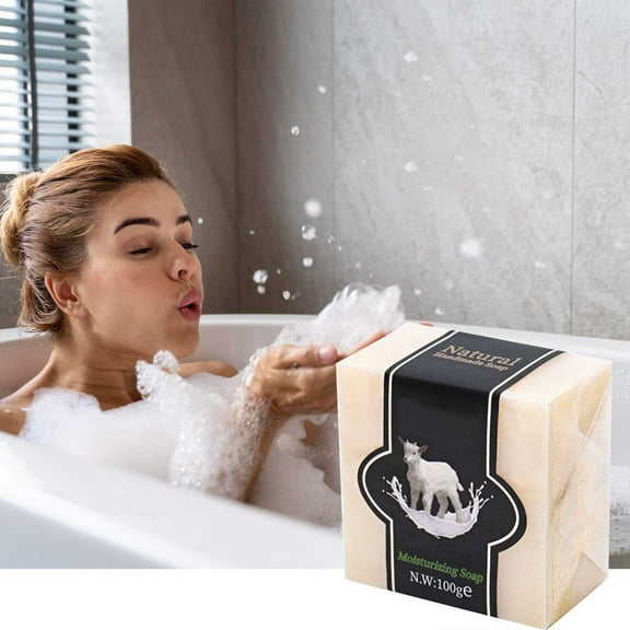 HYLLai Natural Milk & Oil Cleansing Soap, Moisturizing Face & Body Bar for All Skin Types, 100g with Goat Milk & Essential Oils for Gentle Exfoliation, Multicolor"