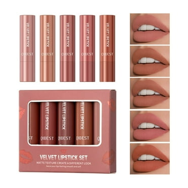 HYLLai Non Stick Cup Matte Lipstick Velvet Lipstick Long Lasting Matte Lip Gloss Lipstick Set