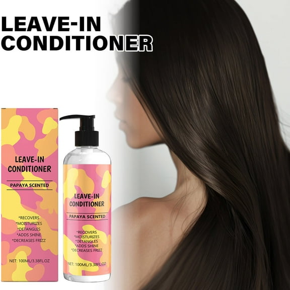 HYLLai Nourishing Leave-In Hair Conditioner Spray – Repairing & Detangling for Dry Damaged Hair, Moroccan Argan Oil Infused, 100ml for Frizz Control & Shine – Pink"
