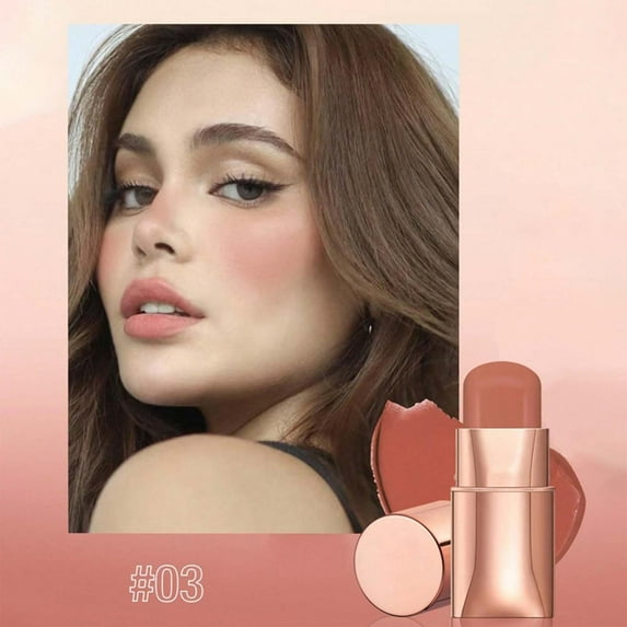 HYLLai Pearly Eyeshadow Blush Stick Matte Blush Blush Lip Cheek Double Use Blush Balm Lipstick