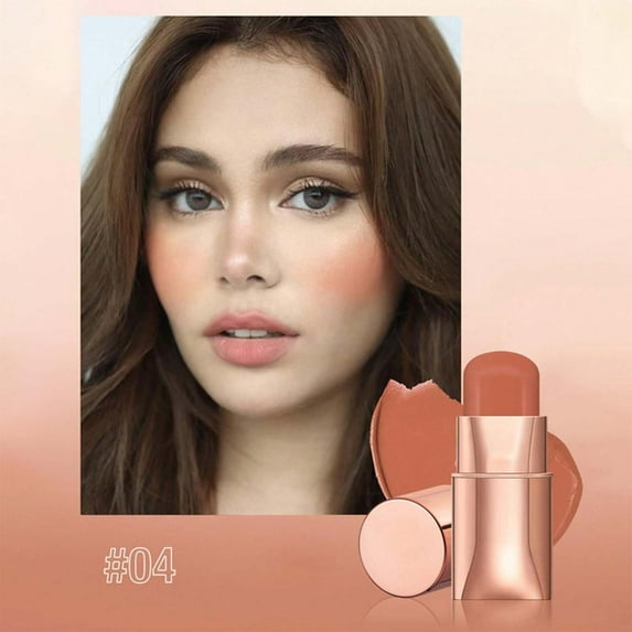 HYLLai Pearly Eyeshadow Blush Stick Matte Blush Blush Lip Cheek Double Use Blush Balm Lipstick