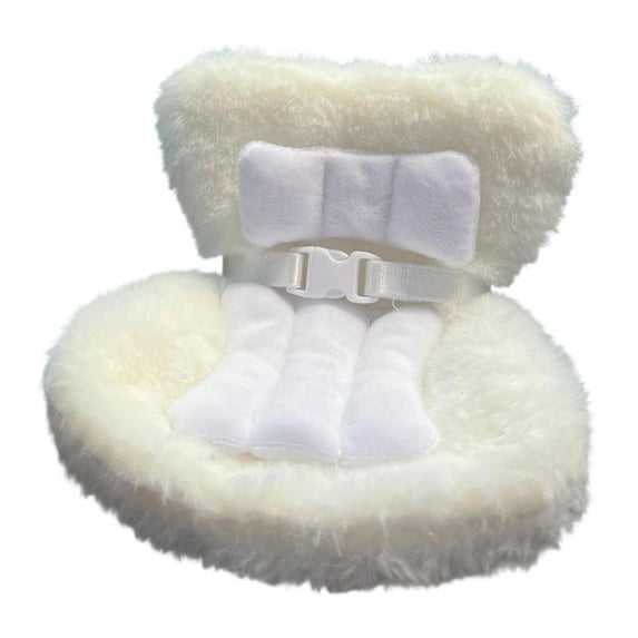 HYLLai Plush Doll Car Seat – Miniature Plush Cushion with Vent Clip & Stand, Cute Collectible for 15-20cm Action Figures (A)