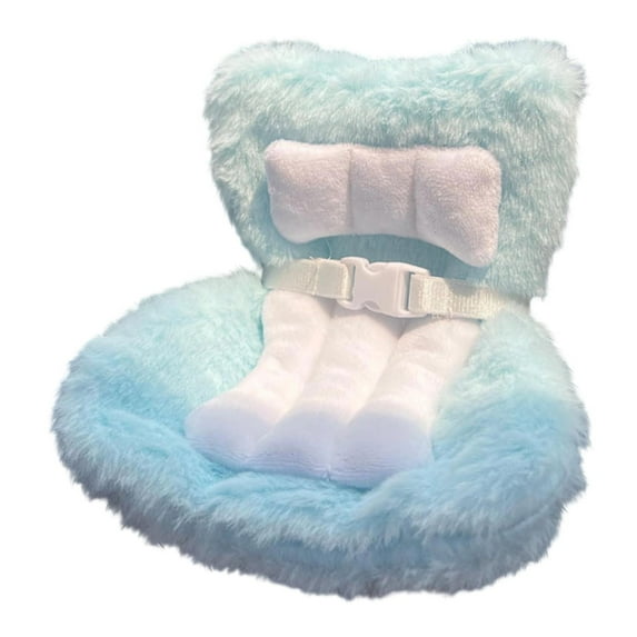 HYLLai Plush Doll Car Seat – Miniature Plush Cushion with Vent Clip & Stand, Cute Collectible for 15-20cm Action Figures (F)