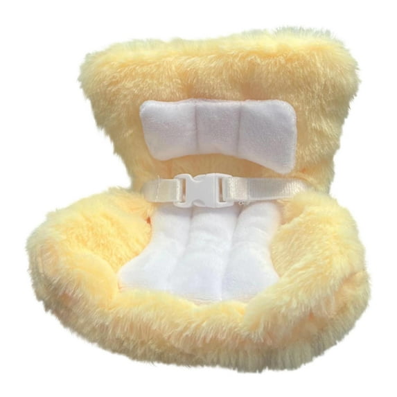 HYLLai Plush Doll Car Seat – Miniature Plush Cushion with Vent Clip & Stand, Cute Collectible for 15-20cm Action Figures (G)