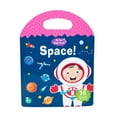 thumbnail image 1 of HYLLai Portable Jelly Sticker Quiet Book for Kids, Reusable Sticker Book for Toddlers, Preschool Learning Activities Learning & Education Toys, Animal Dinosaur Vehicle Travel Toys (Space), 1 of 2
