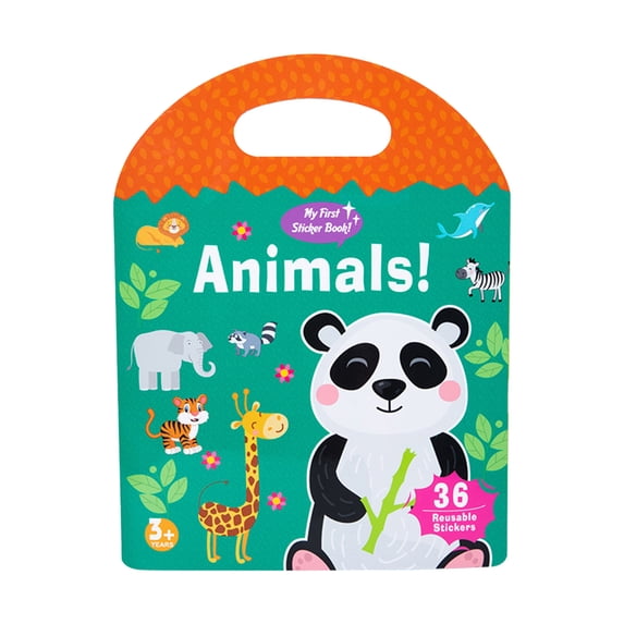 HYLLai Reusable Sticker Books for Toddlers, Jelly Stickers Activity Books, Kids Sticker Book Toddler, Reusable Sticker Book Toddler Travel Toys Waterproof Sticker Books for Kids (Animal)