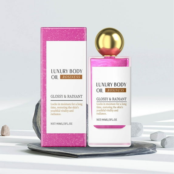 HYLLai Rose Body Glow Oil - 90ml Radiant Skin Treatment with Nourishing Formula, Provides intense hydration and repair (A)